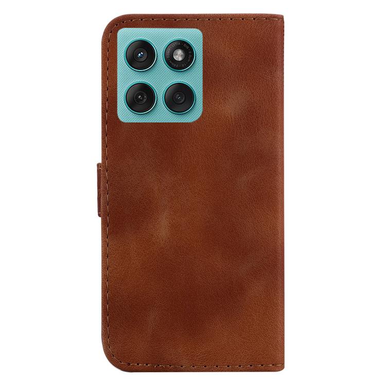 For Motorola Edge 60 Fusion / Edge 5G 2025 Seven-shaped Embossed Leather Phone Case