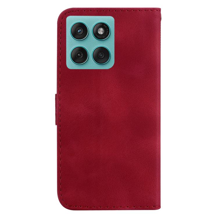 For Motorola Edge 60 Fusion / Edge 5G 2025 Seven-shaped Embossed Leather Phone Case