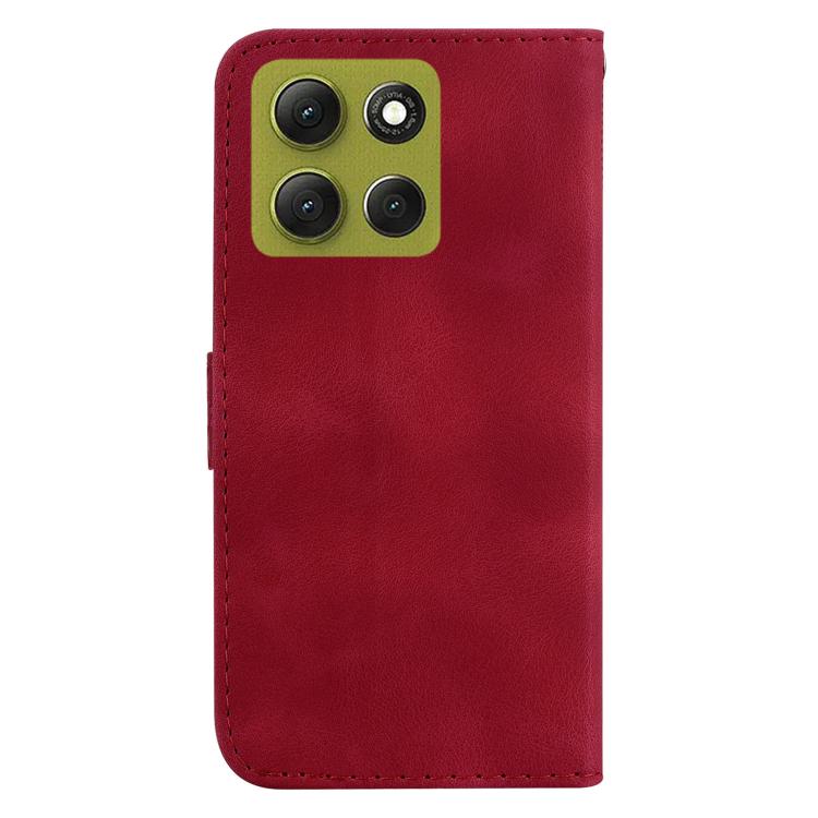 For Motorola Moto G86 5G Seven-shaped Embossed Leather Phone Case