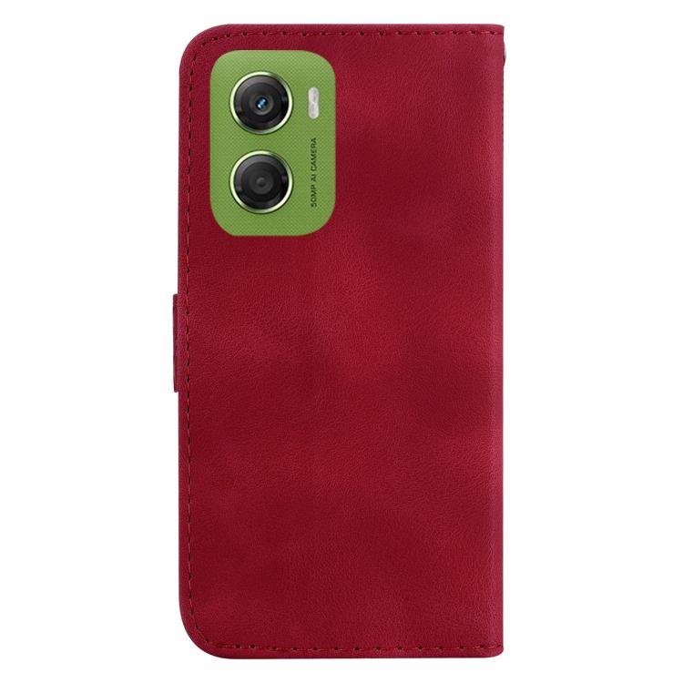 For Motorola Moto G06 4G Seven-shaped Embossed Leather Phone Case