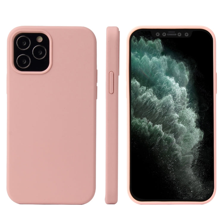 For iPhone 12 mini Solid Color Liquid Silicone Shockproof Protective Case