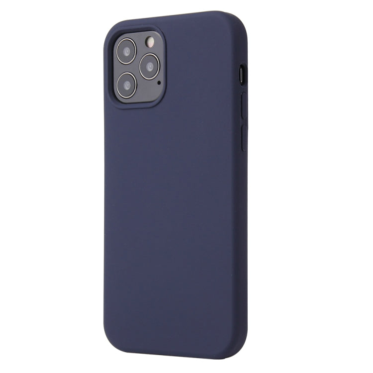For iPhone 12 mini Solid Color Liquid Silicone Shockproof Protective Case