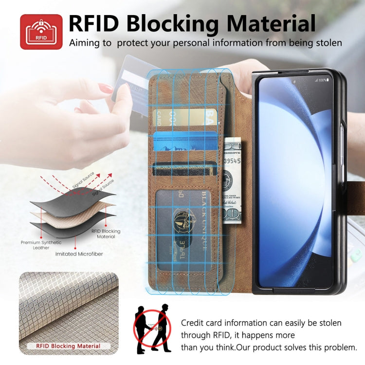 For Samsung Galaxy Z Fold6 CaseNeo MagSafe RFID Anti-theft Retro Leather Phone Case