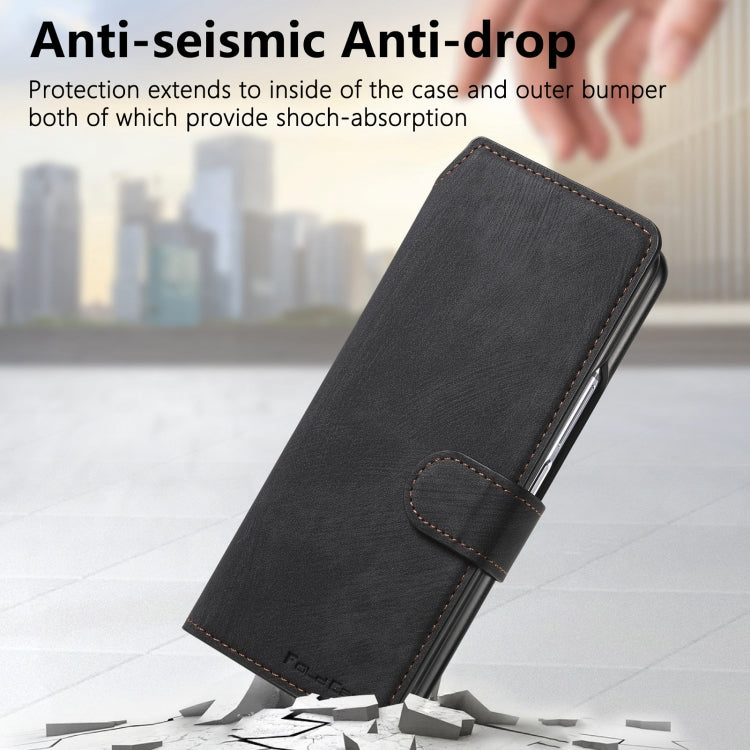 For Samsung Galaxy Z Fold5 CaseNeo MagSafe RFID Anti-theft Retro Leather Phone Case