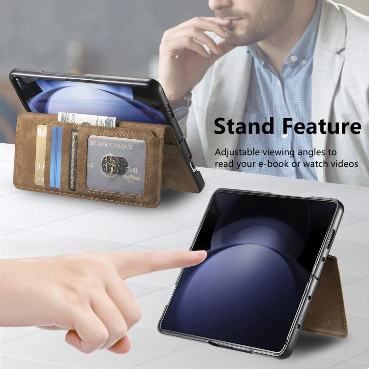 For Samsung Galaxy Z Fold5 CaseNeo MagSafe RFID Anti-theft Retro Leather Phone Case