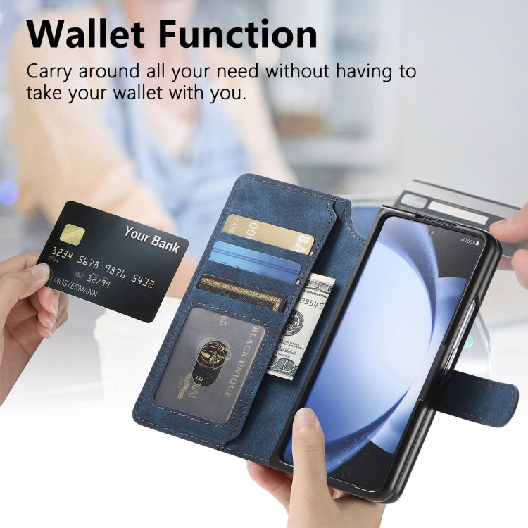 For Samsung Galaxy Z Fold5 CaseNeo MagSafe RFID Anti-theft Retro Leather Phone Case