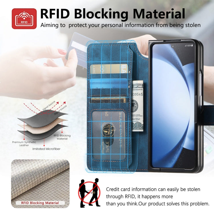 For Samsung Galaxy Z Fold5 CaseNeo MagSafe RFID Anti-theft Retro Leather Phone Case