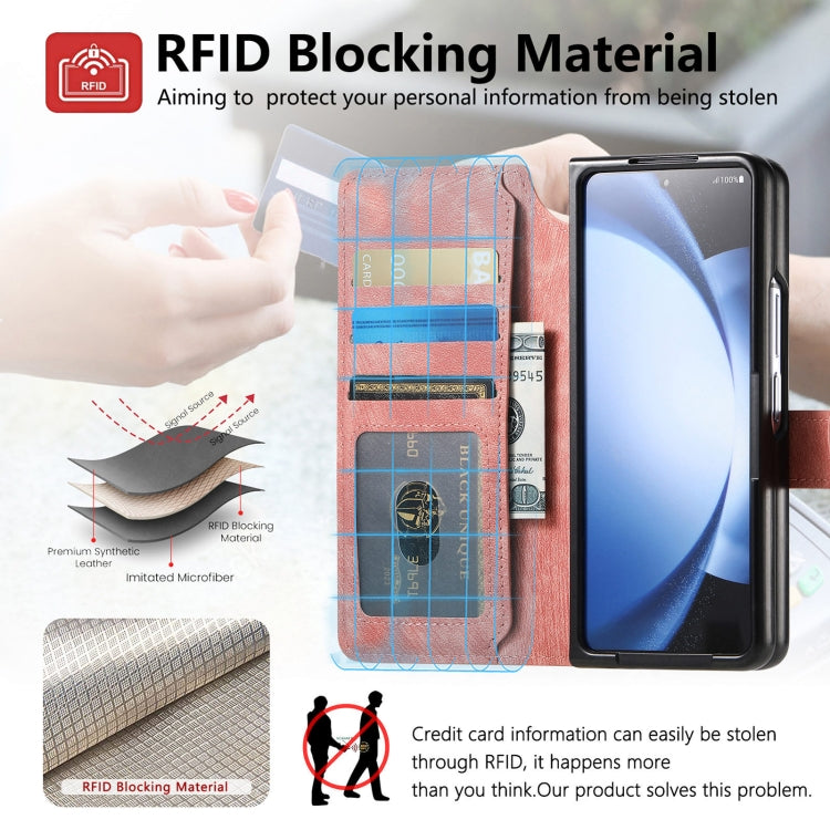 For Samsung Galaxy Z Fold5 CaseNeo MagSafe RFID Anti-theft Retro Leather Phone Case
