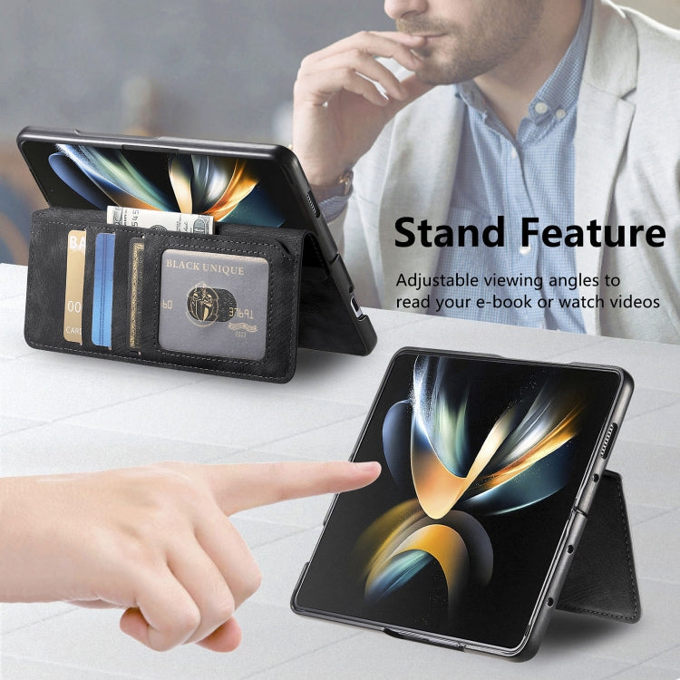 For Samsung Galaxy Z Fold4 CaseNeo MagSafe RFID Anti-theft Retro Leather Phone Case