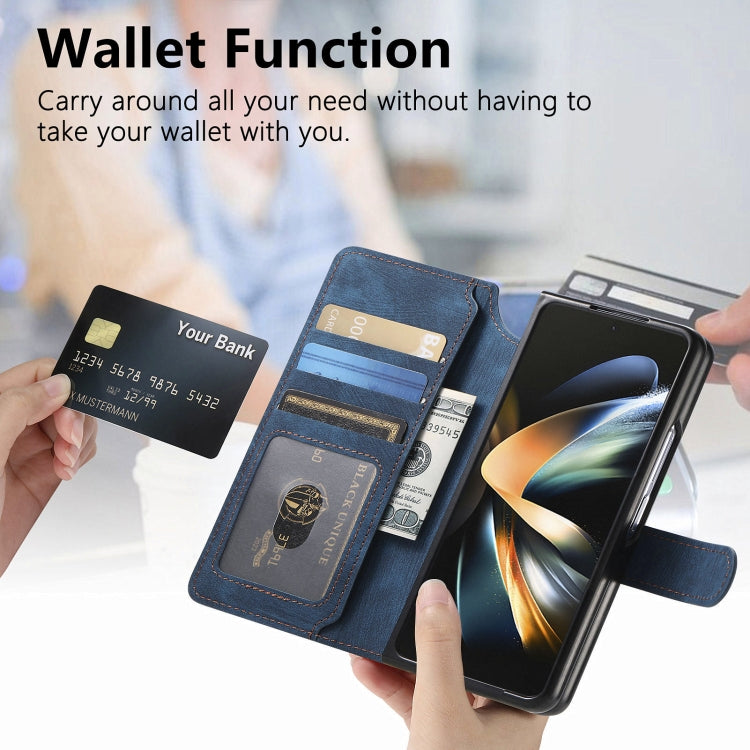 For Samsung Galaxy Z Fold4 CaseNeo MagSafe RFID Anti-theft Retro Leather Phone Case