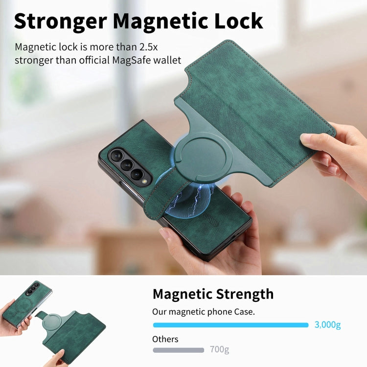 For Samsung Galaxy Z Fold4 CaseNeo MagSafe RFID Anti-theft Retro Leather Phone Case