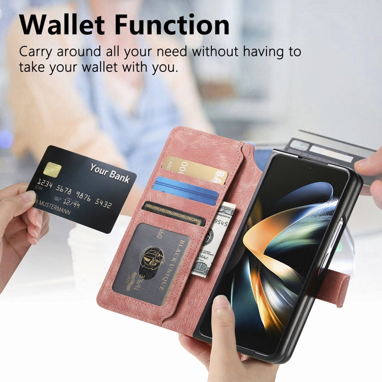 For Samsung Galaxy Z Fold4 CaseNeo MagSafe RFID Anti-theft Retro Leather Phone Case
