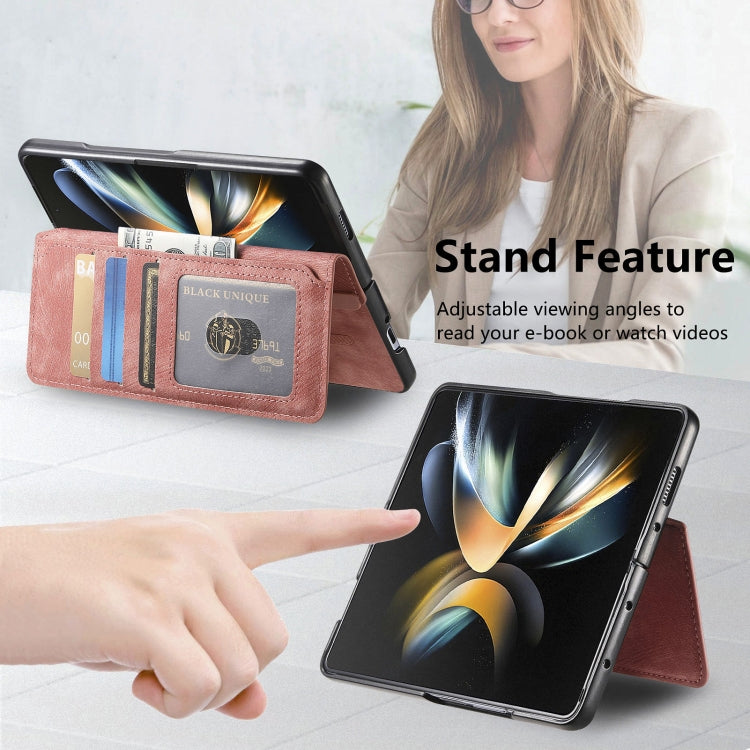 For Samsung Galaxy Z Fold4 CaseNeo MagSafe RFID Anti-theft Retro Leather Phone Case