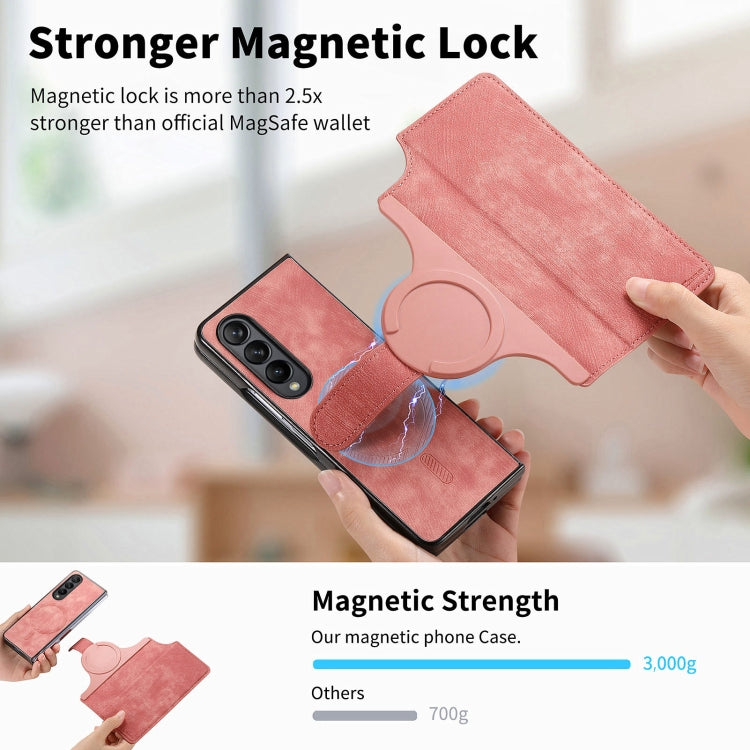 For Samsung Galaxy Z Fold4 CaseNeo MagSafe RFID Anti-theft Retro Leather Phone Case