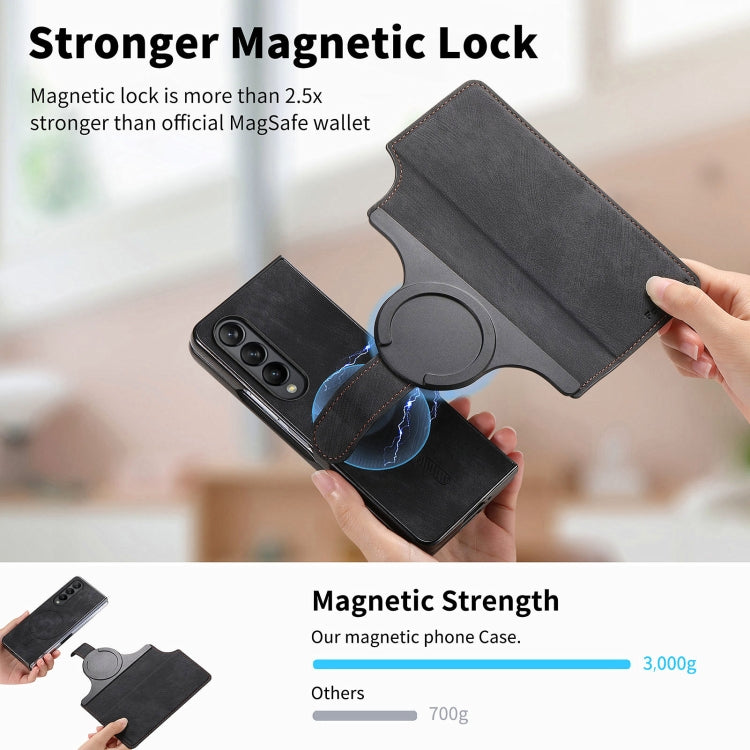 For Samsung Galaxy Z Fold3 CaseNeo MagSafe RFID Anti-theft Retro Leather Phone Case