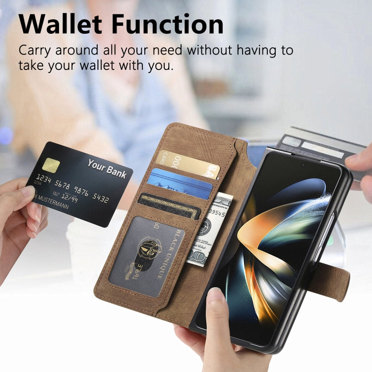 For Samsung Galaxy Z Fold3 CaseNeo MagSafe RFID Anti-theft Retro Leather Phone Case