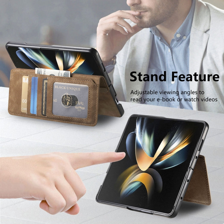For Samsung Galaxy Z Fold3 CaseNeo MagSafe RFID Anti-theft Retro Leather Phone Case
