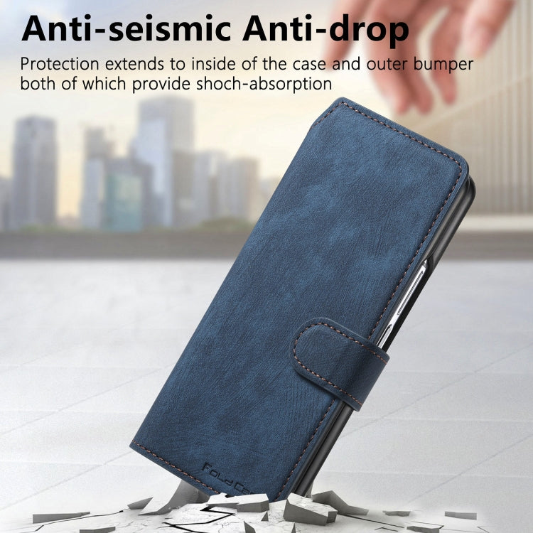 For Samsung Galaxy Z Fold3 CaseNeo MagSafe RFID Anti-theft Retro Leather Phone Case