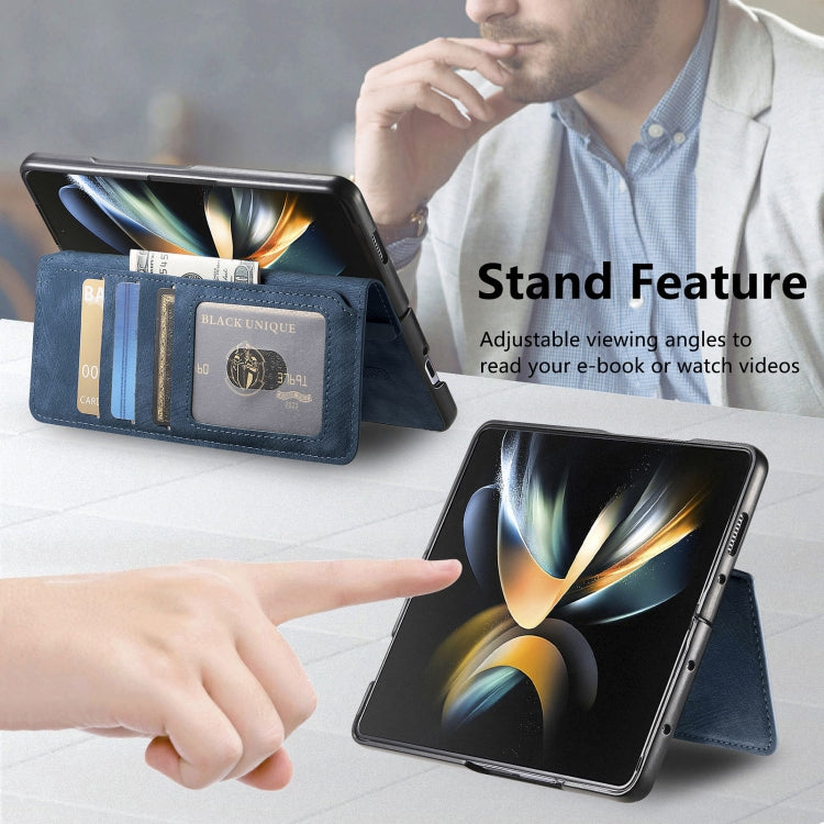 For Samsung Galaxy Z Fold3 CaseNeo MagSafe RFID Anti-theft Retro Leather Phone Case