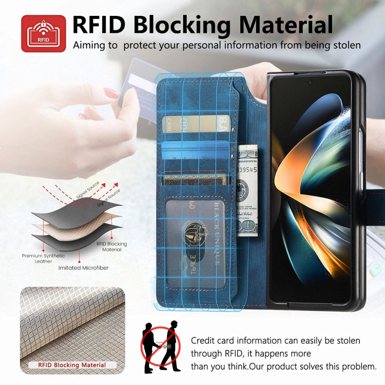 For Samsung Galaxy Z Fold3 CaseNeo MagSafe RFID Anti-theft Retro Leather Phone Case