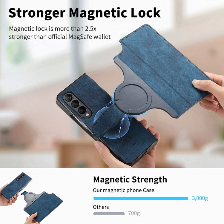 For Samsung Galaxy Z Fold3 CaseNeo MagSafe RFID Anti-theft Retro Leather Phone Case