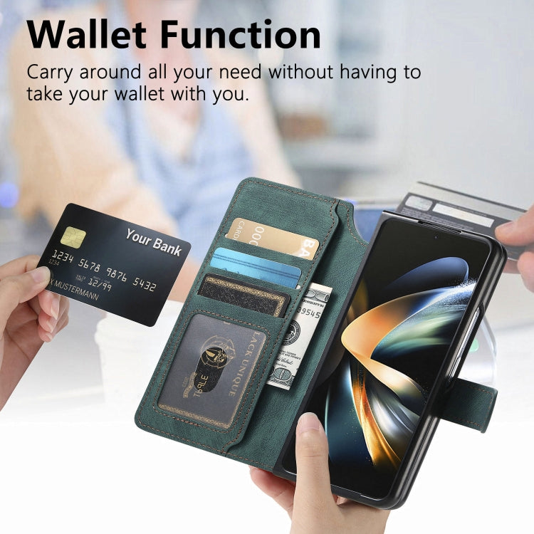 For Samsung Galaxy Z Fold3 CaseNeo MagSafe RFID Anti-theft Retro Leather Phone Case