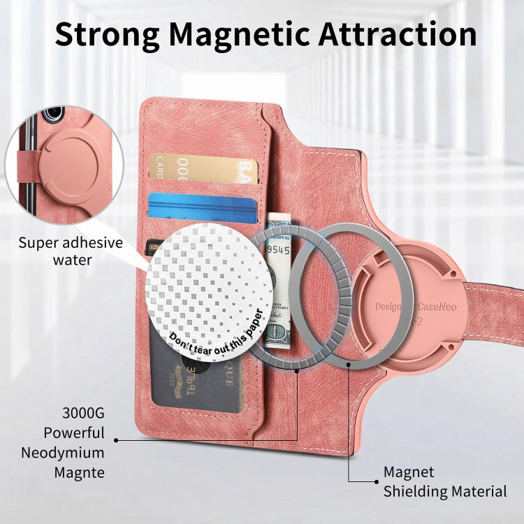 For Samsung Galaxy Z Fold3 CaseNeo MagSafe RFID Anti-theft Retro Leather Phone Case