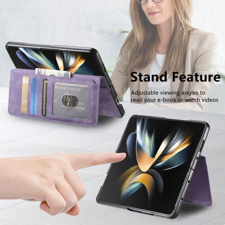 For Samsung Galaxy Z Fold3 CaseNeo MagSafe RFID Anti-theft Retro Leather Phone Case