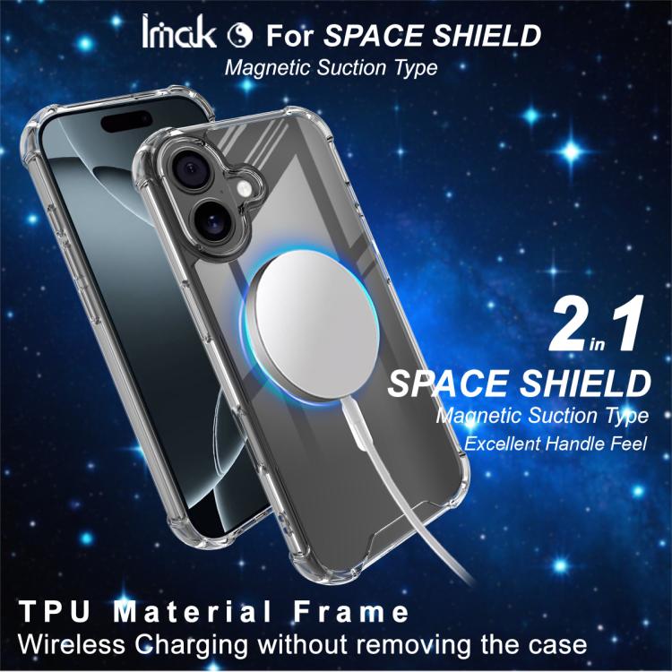 For iPhone 17 IMAK Space Shield PC + TPU Airbag Shockproof MagSafe Phone Case - Transparent