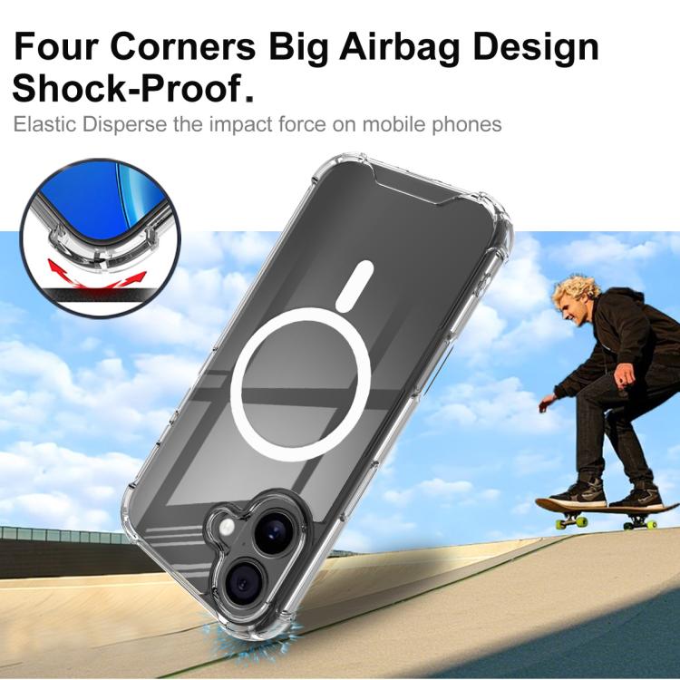 For iPhone 17 IMAK Space Shield PC + TPU Airbag Shockproof MagSafe Phone Case - Transparent