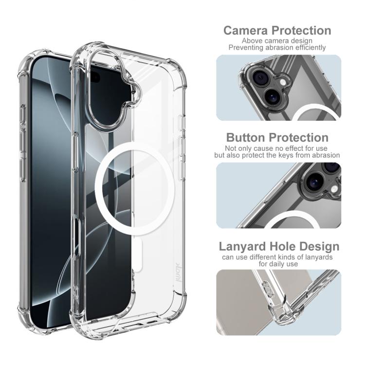 For iPhone 17 IMAK Space Shield PC + TPU Airbag Shockproof MagSafe Phone Case - Transparent