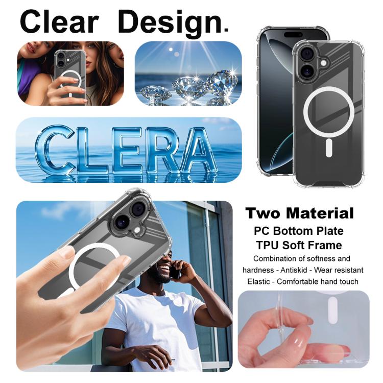 For iPhone 17 IMAK Space Shield PC + TPU Airbag Shockproof MagSafe Phone Case - Transparent