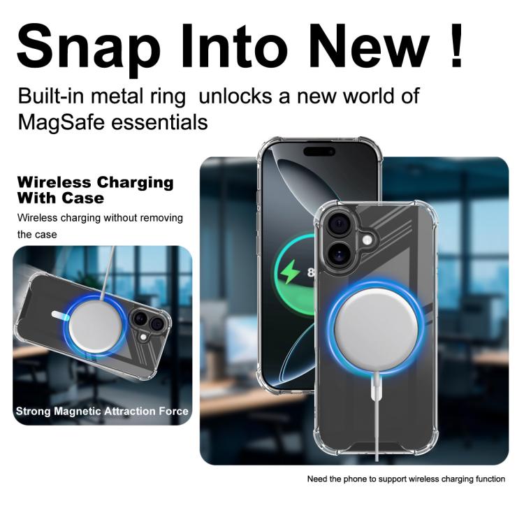 For iPhone 17 IMAK Space Shield PC + TPU Airbag Shockproof MagSafe Phone Case - Transparent