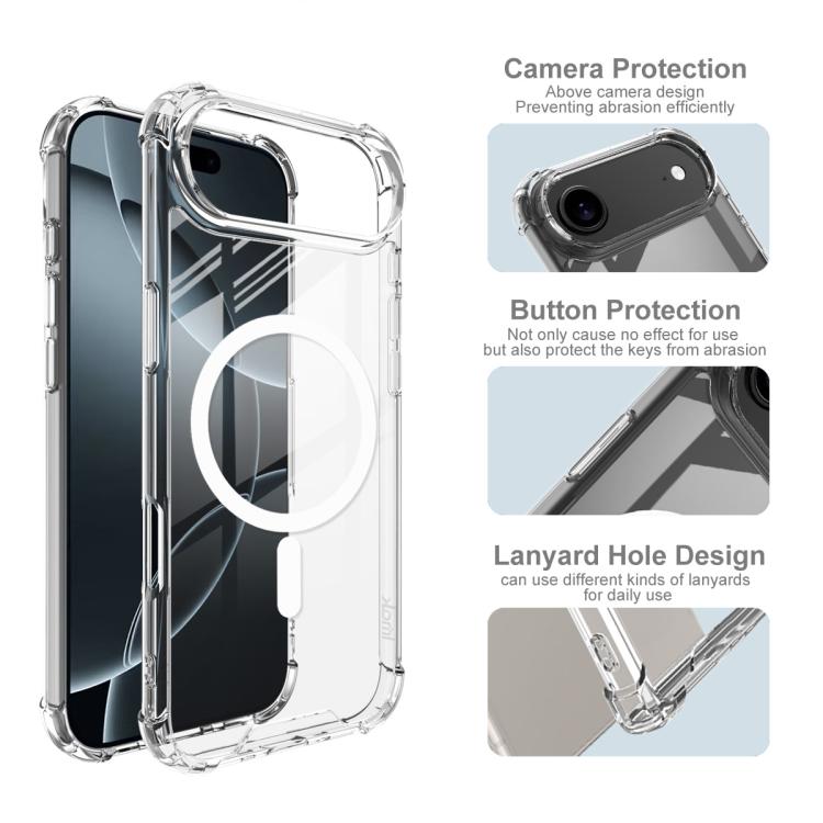 For iPhone Air IMAK Space Shield PC + TPU Airbag Shockproof MagSafe Phone Case - Transparent