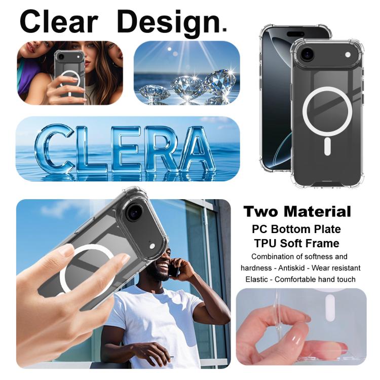 For iPhone Air IMAK Space Shield PC + TPU Airbag Shockproof MagSafe Phone Case - Transparent