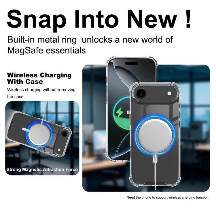 For iPhone Air IMAK Space Shield PC + TPU Airbag Shockproof MagSafe Phone Case - Transparent