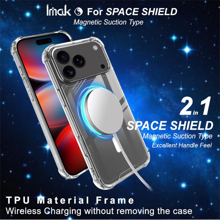 For iPhone 17 Pro IMAK Space Shield PC + TPU Airbag Shockproof MagSafe Phone Case - Transparent