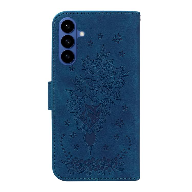 For Samsung Galaxy S26 5G Butterfly Rose Embossed Leather Phone Case