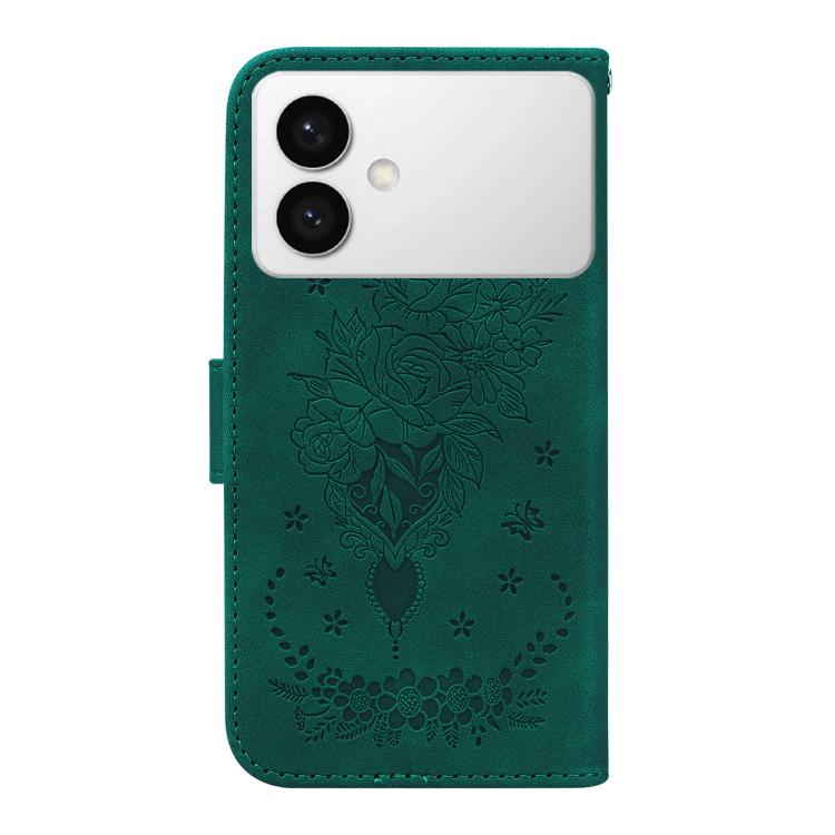 For Samsung Galaxy S26 Edge 5G Butterfly Rose Embossed Leather Phone Case