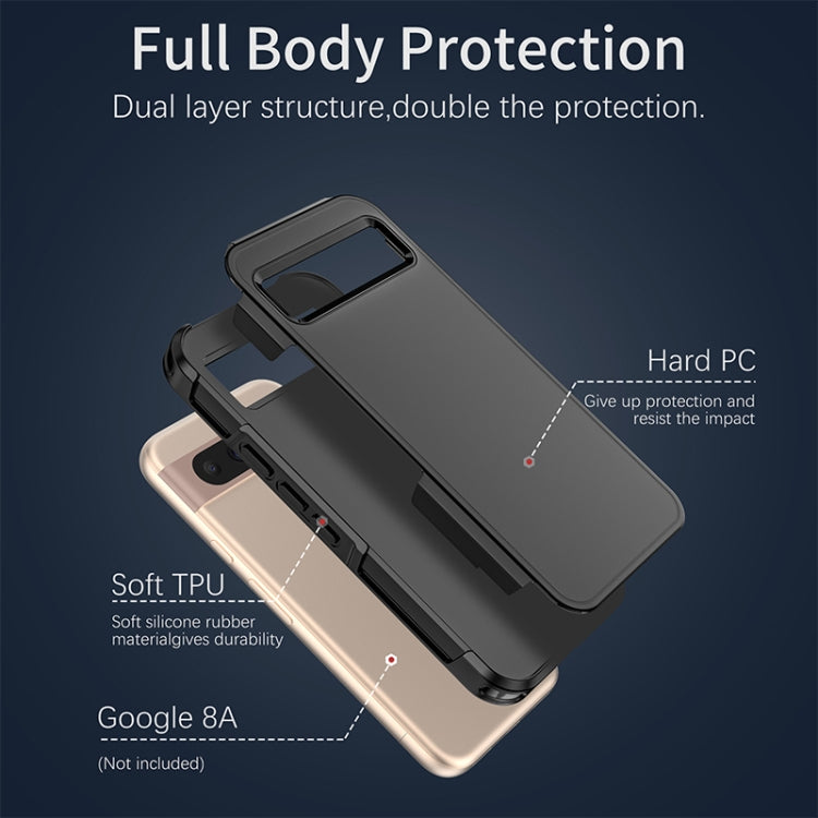For Google Pixel 8a RedPepper Box PC Hybrid TPU Phone Case - Black