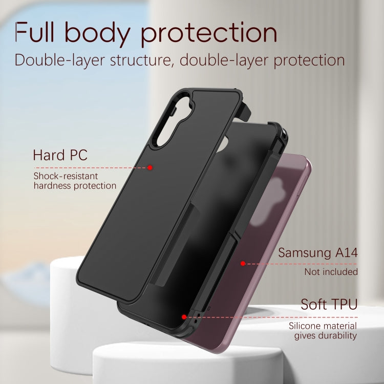 For Samsung Galaxy A14 5G RedPepper Box PC Hybrid TPU Phone Case - Black