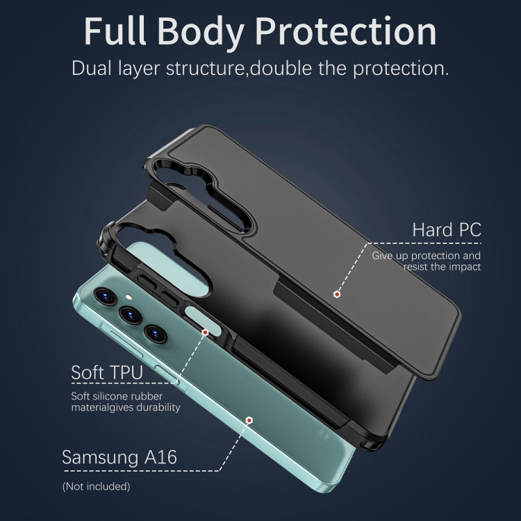 For Samsung Galaxy A16 5G / 4G RedPepper Box PC Hybrid TPU Phone Case - Black