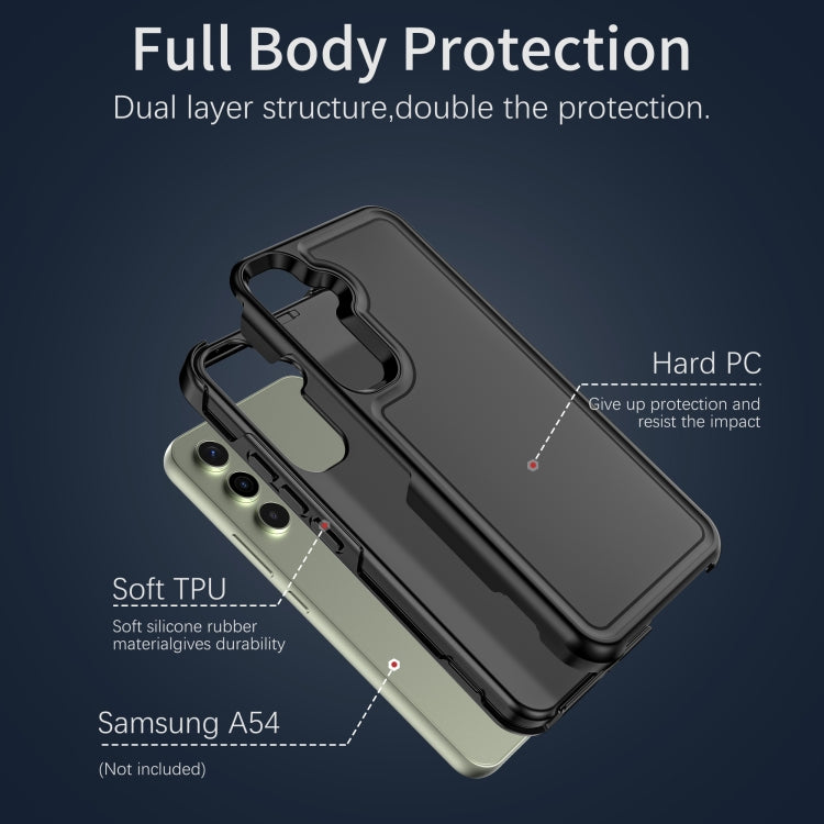 For Samsung Galaxy A54 5G RedPepper Box PC Hybrid TPU Phone Case - Black