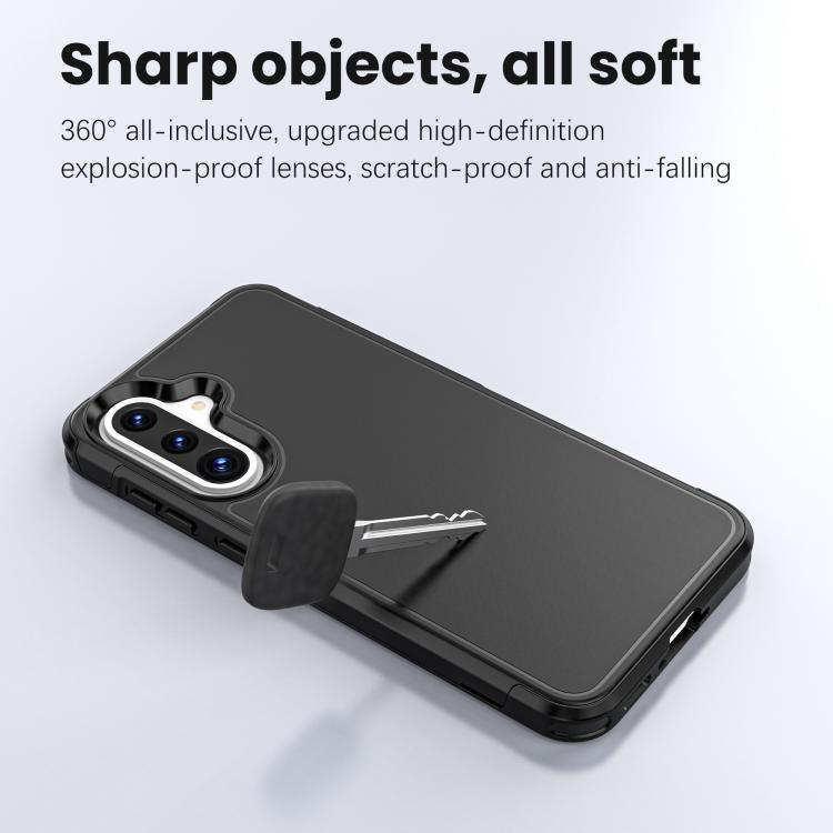 For Samsung Galaxy A36 5G RedPepper Box PC Hybrid TPU Phone Case - Black