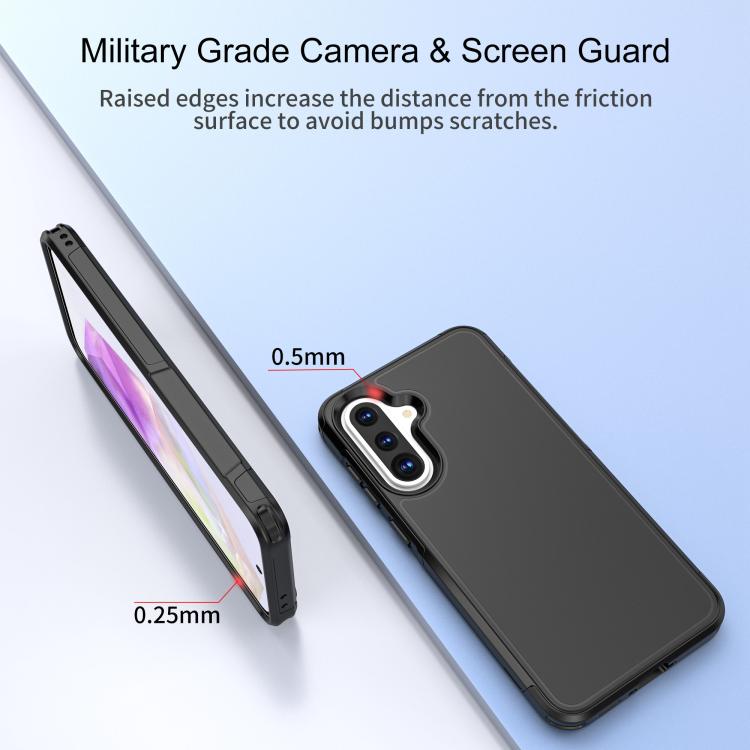 For Samsung Galaxy A36 5G RedPepper Box PC Hybrid TPU Phone Case - Black