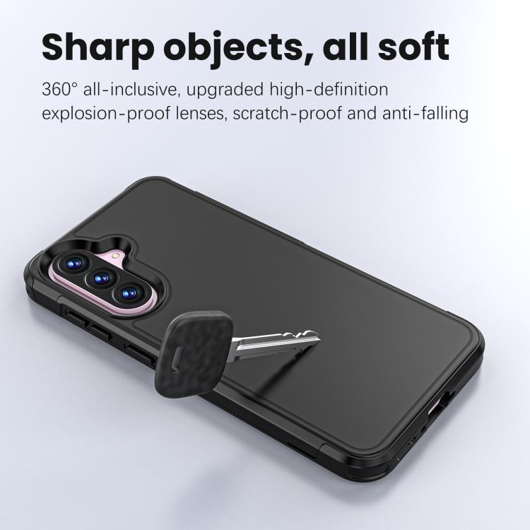 For Samsung Galaxy A56 5G RedPepper Box PC Hybrid TPU Phone Case - Black