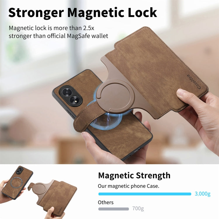 For OPPO A38 4G / A18 4G CaseNeo MagSafe RFID Anti-theft Retro Leather Phone Case