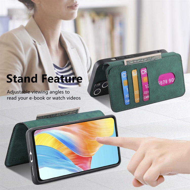 For OPPO A58 4G CaseNeo MagSafe RFID Anti-theft Retro Leather Phone Case