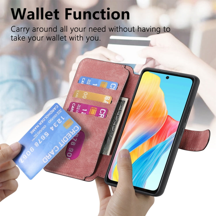 For OPPO A58 4G CaseNeo MagSafe RFID Anti-theft Retro Leather Phone Case
