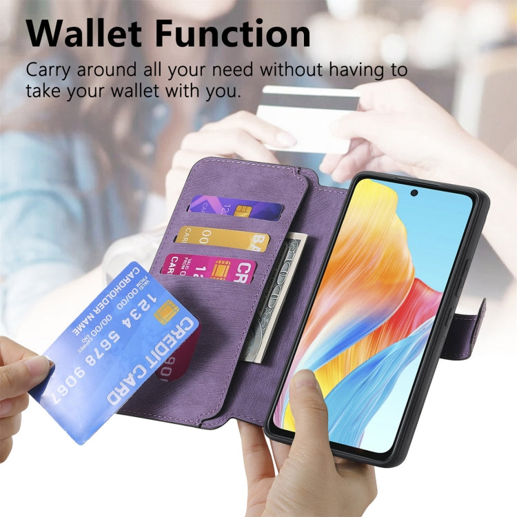 For OPPO A58 4G CaseNeo MagSafe RFID Anti-theft Retro Leather Phone Case